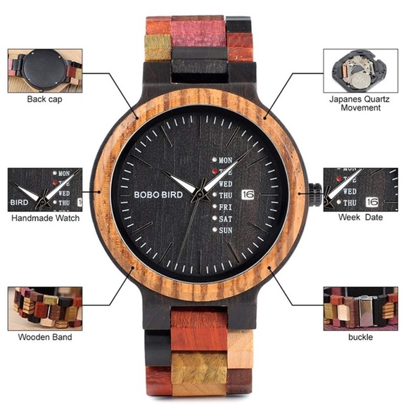 🌱MEN’S 💯 100% WOOD COLOR WATCH *NWT* 
UNIQUE